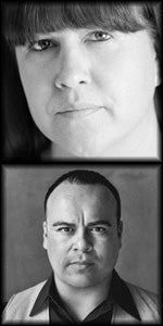 Natalie Diaz headshot and Rigoberto González headshot