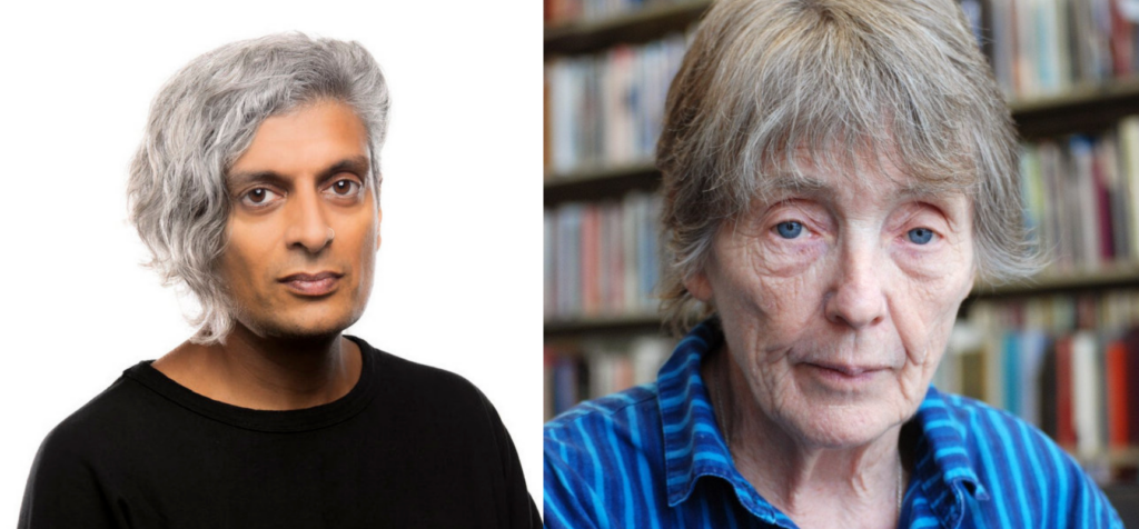 Left: Kazim Ali Headshot. Right: Fanny Howe Headshot