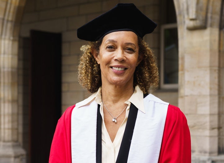 Aminatta Forna in academic regalia.